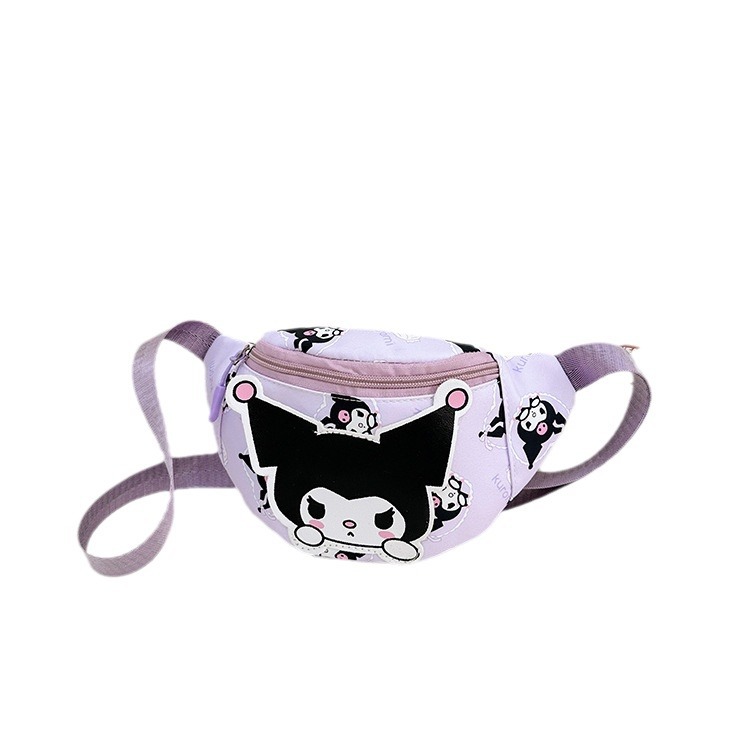 Sanrio Kuromi cute cartoon children's single-shoulder bag, crossbody bag, coin purse, candy storage bag Item Picture