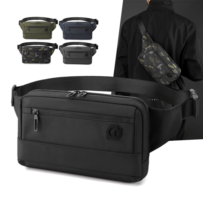 WEPOWER's new men's waist bag, men's business casual fashion chest bag, outdoor single-shoulder bag, crossbody backpack full figure