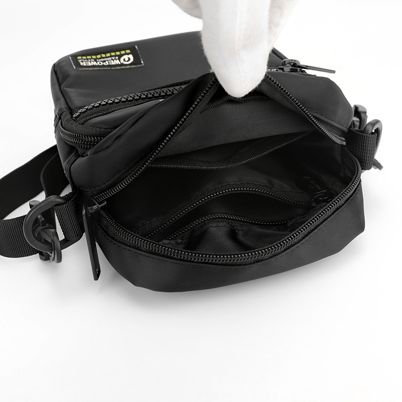 New men's casual crossbody bag, multi-functional outdoor single-shoulder bag, waist bag, trendy brand small crossbody bag, belt hanging bag Specification drawing