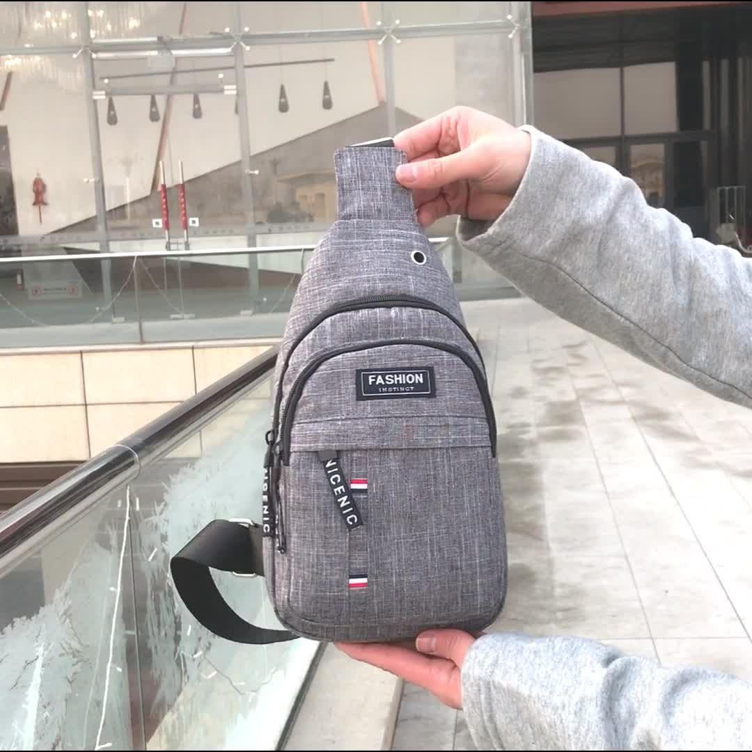 Trendy men's chest bag, fashionable large-capacity waterproof crossbody bag, outdoor sports, cycling, high-end women's chest bag full figure