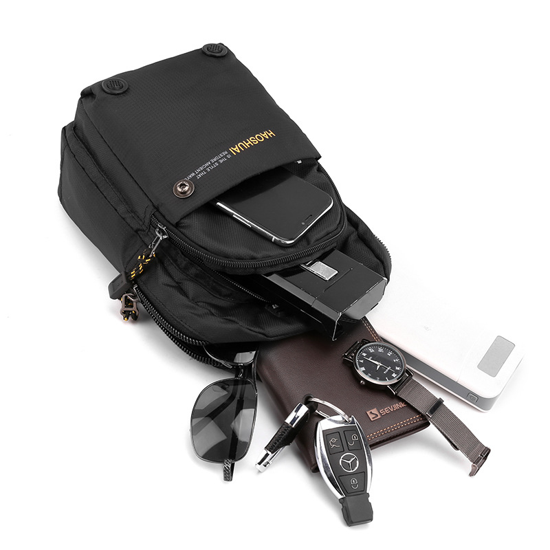 New outdoor men's chest bag, sports multi-functional crossbody bag, chest bag, casual crossbody bag, fishing travel bag Item Picture