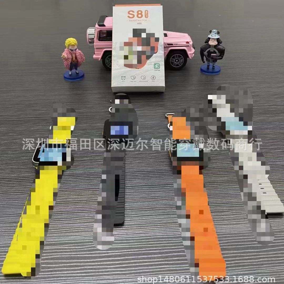 The new S8 ULTRA sports model features a 1.44-screen wristband for heart rate, blood oxygen, blood pressure monitoring, Bluetooth calls and smartwatch details Picture