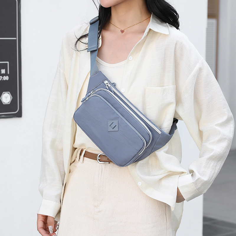 Colorful Fox women's new waist bag, outdoor casual sports chest bag, fashionable, simple and portable mobile phone case details Picture