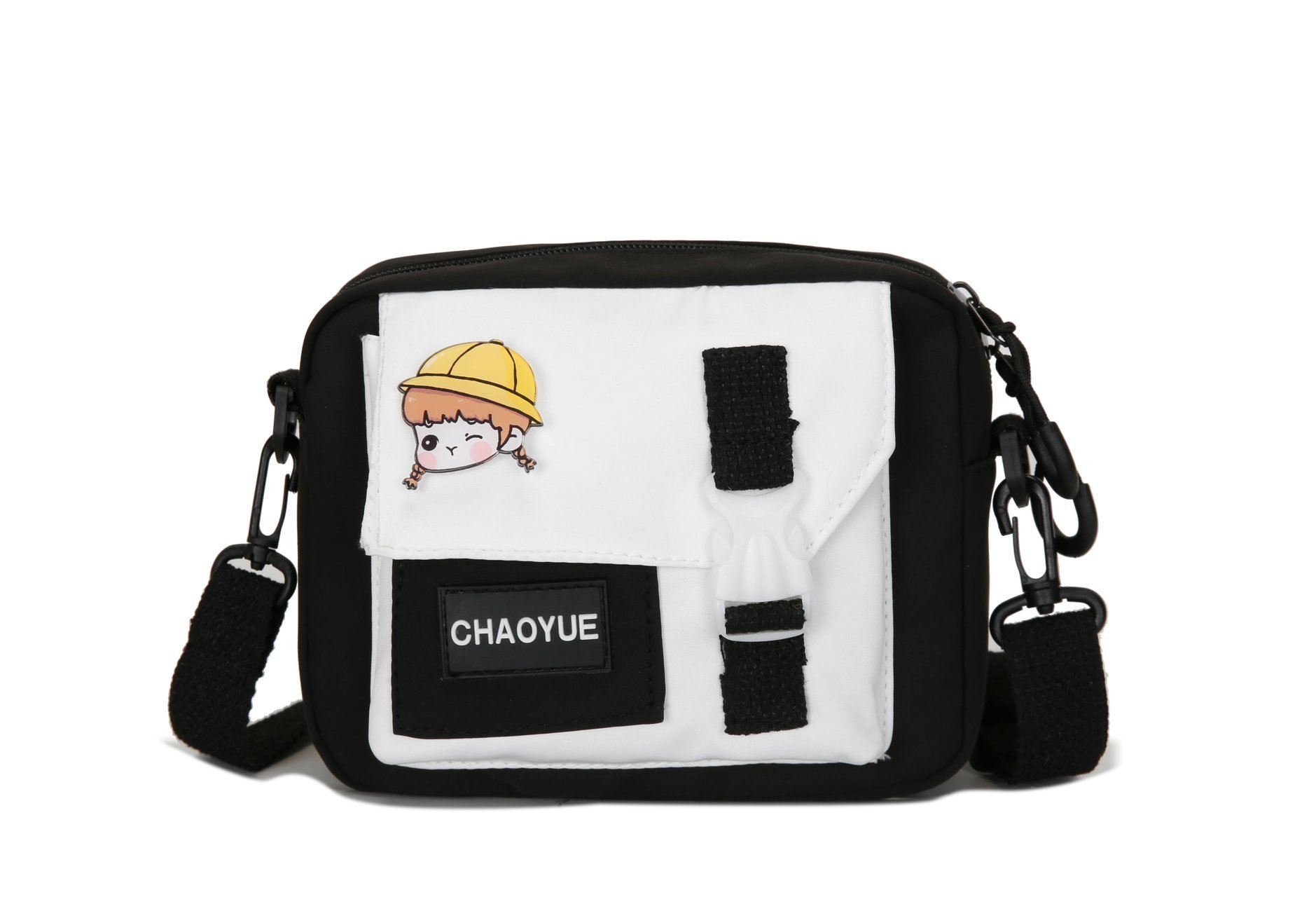 Korean and Japanese style single-shoulder bag, crossbody small bag, women's trendy design, 2020 new fashionable student nylon small crossbody bag Item Picture