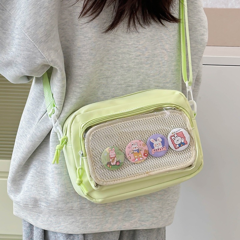 Wholesale of Japanese-style ins 2D fresh pain bags, trendy and fashionable single-shoulder bags, and student casual and versatile crossbody bags Specification drawing