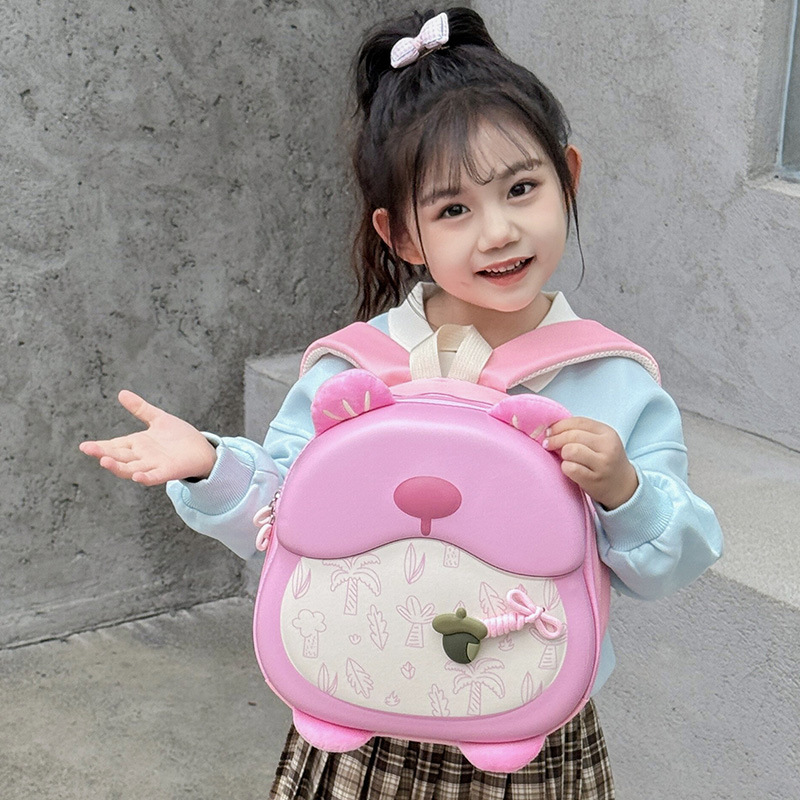 Sound Little Bear Kindergarten Schoolbag Cartoon, cute, large-capacity back-protecting and load-reducing children's backpack manufacturer Specification drawing