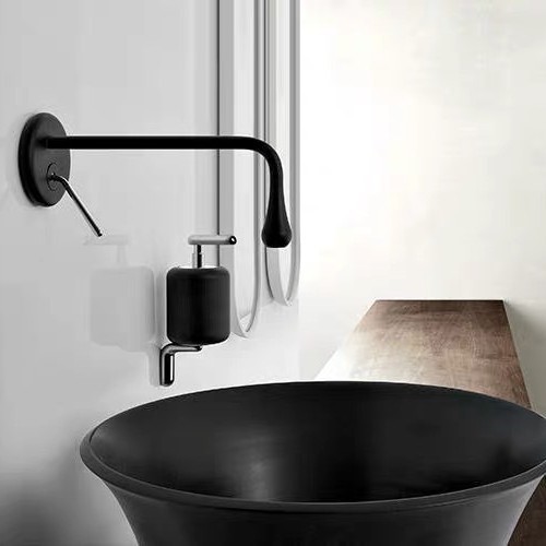 Guangdong manufacturer's all-copper concealed installation brushed gold, white and gray washbasin, water drop faucet, gun gray, new style in stock Specification drawing