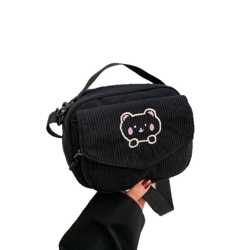 A new cute mini corduroy crossbody bag and single-shoulder bag for women, a versatile, funny and fashionable mobile phone bag Item Picture