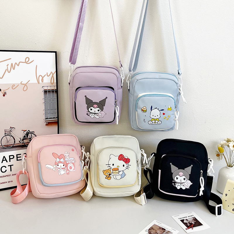 Cartoon cute men's and women's crossbody bag 2024, high appearance level, fashionable and trendy, large-capacity single-shoulder bag, casual storage bag full figure