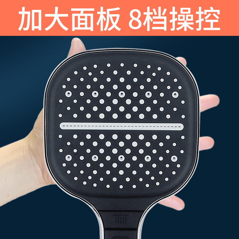 Patent 8-speed pressure-increasing silicone handheld showerhead, square large panel nozzle, cross-border multi-functional Showerhead Application Scenario