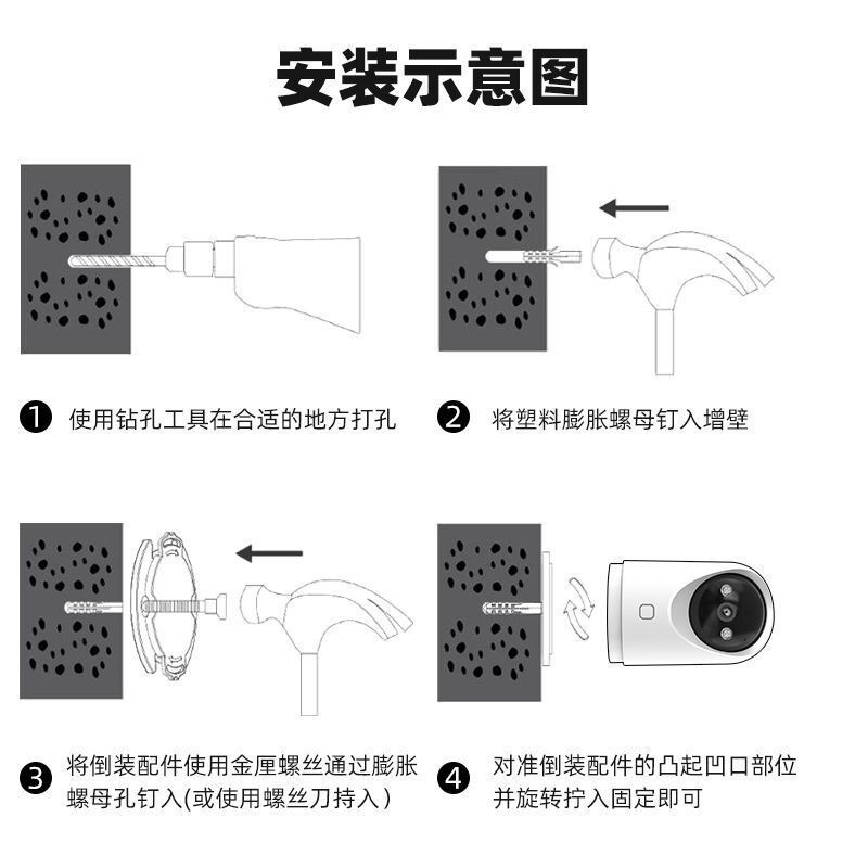 Suitable for Xiaomi Fluorite camera tray, snap-fit base, pan-tilt, Philips monitoring stand, monitoring tray Application Scenario