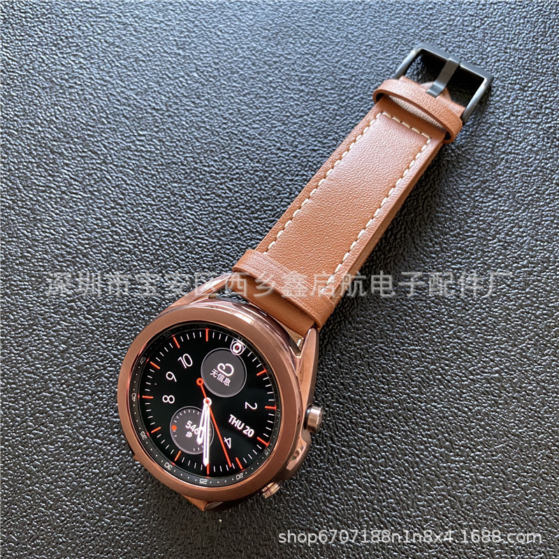 It is suitable for the leather top layer of the Samsung Galaxy watch3 and the leather strap of the watch4/5 details Picture