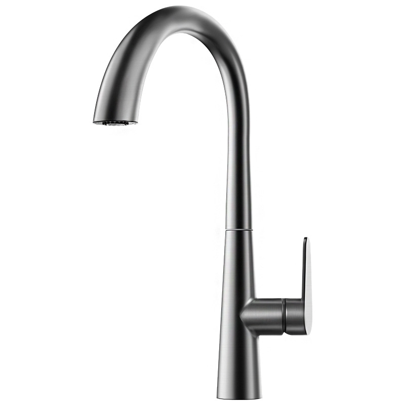 Fine copper faucet, kitchen all-copper telescopic pull-out sink, sink, cold and hot water sink, two-in-one household Item Picture