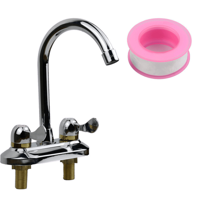 All-copper kitchen basin, cold and hot water faucet switch, double and triple holes, washbasin, sink, water, cold and hot water Item Picture