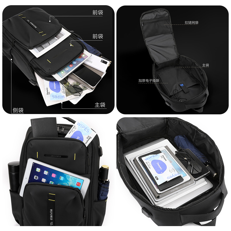 WEPOWER's new men's fashionable business backpack, college students' usb cable laptop bag, and lightweight backpack Application Scenario