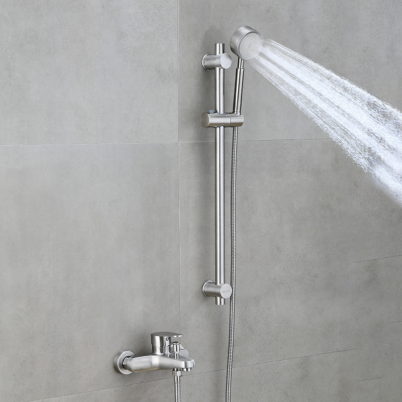 304 stainless steel cold and hot three-in-one faucet, cold and hot concealed three-in-one mixing valve, bathtub faucet, shower faucet Specification drawing