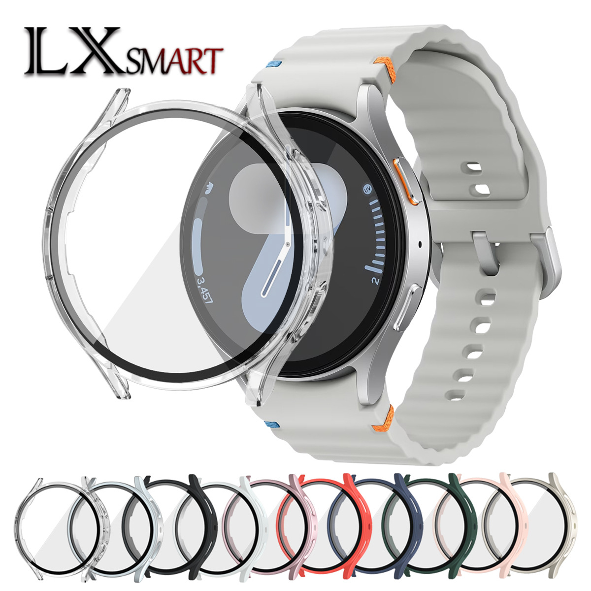 Applicable to Samsung galaxy watch7 FE matte watch case, Watch 6/5/PC case film integrated protective case full figure