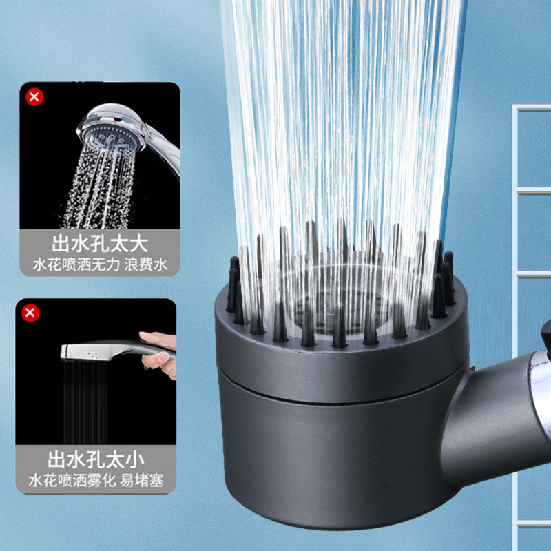 Shower pressurized showerhead, internet-famous wearing spray household filter handheld showerhead set, shower complete set of showerhead Specification drawing