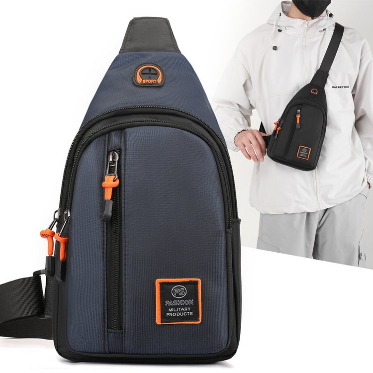 Men's travel and casual chest bags, outdoor sports crossbody bags, direct sales from the manufacturer, water-resistant high-quality single-shoulder bags Specification drawing