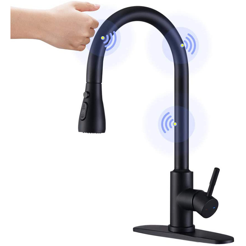 Smart touch 304 stainless steel kitchen hot and cold water faucet induction stretch anti-splash faucet dishwasher Item Picture
