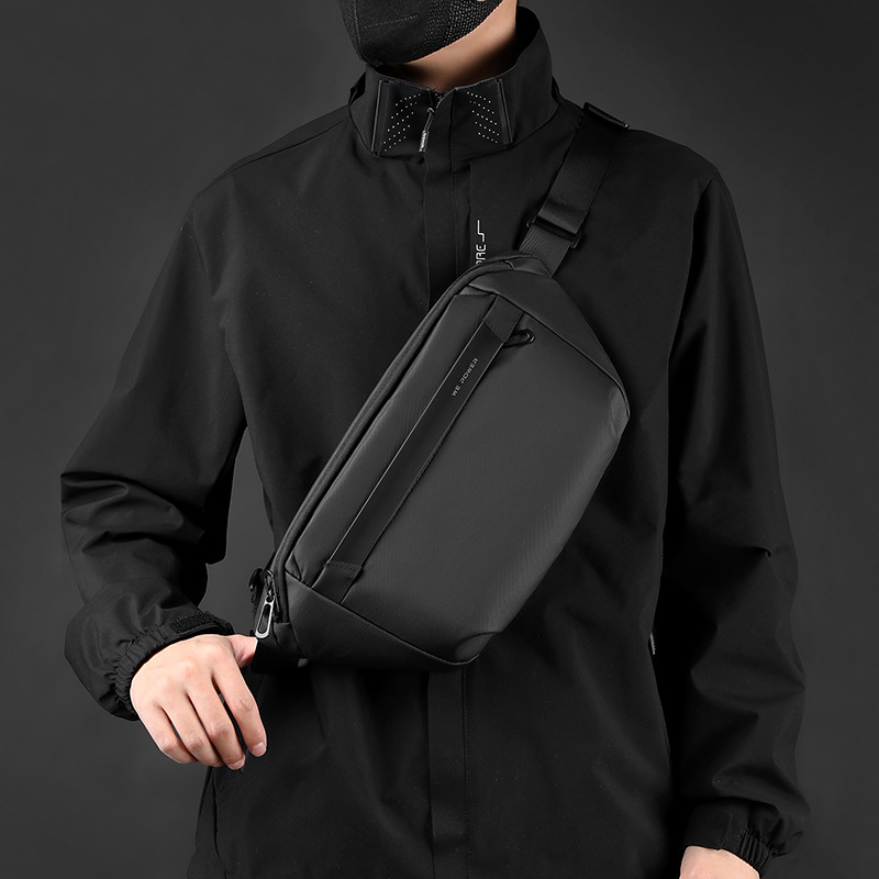 WEPOWER's new men's crossbody bag, large-capacity, lightweight men's bag, waist bag, sporty and casual chest bag, single-shoulder bag details Picture