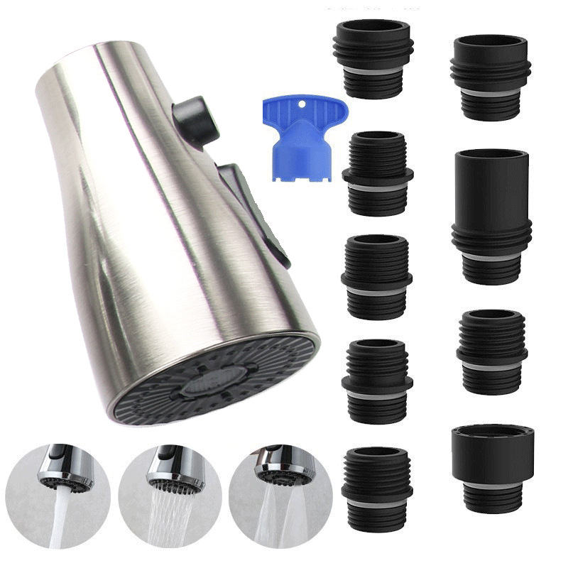European and American accessories: pull-out faucet nozzle replacement head, cold and hot dual-purpose kitchen sink, expandable and versatile full figure