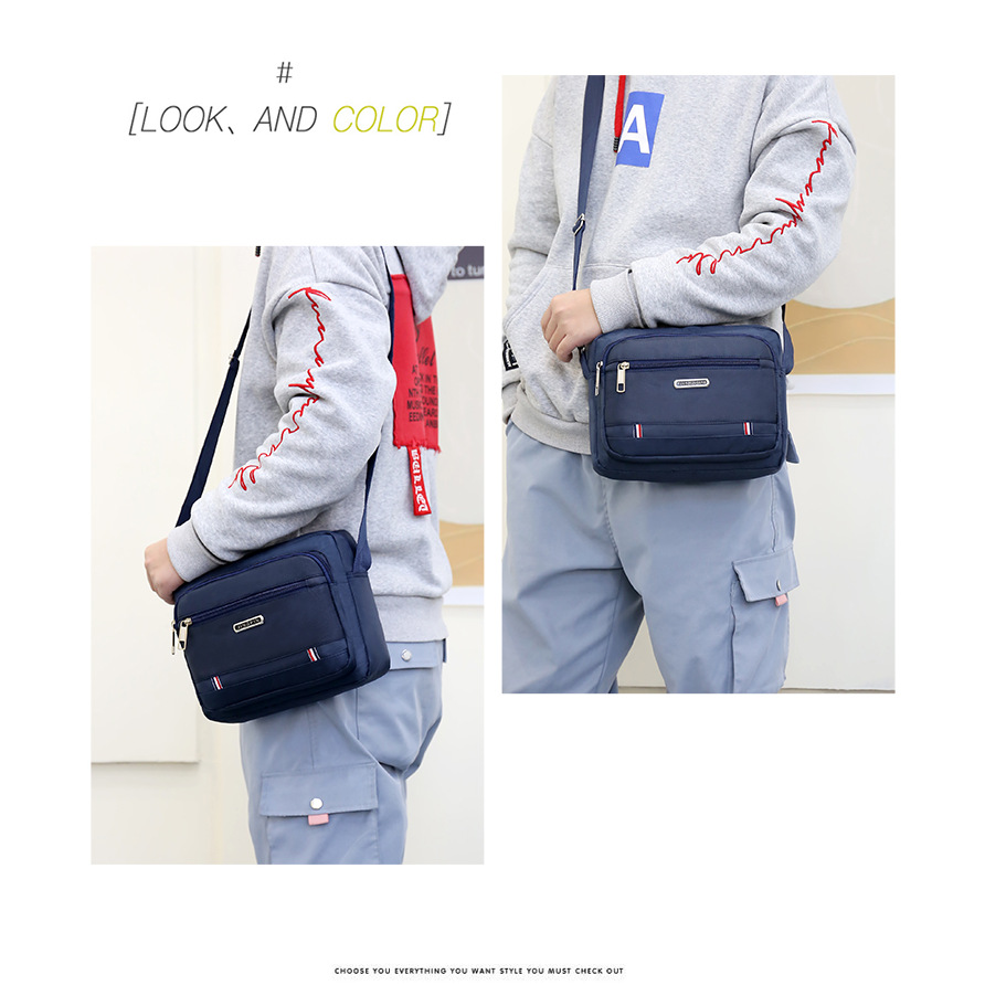 Factory direct sales: Simple and classic Oxford fabric single-shoulder bag, men's casual multi-layer crossbody bag, business men's briefcase Application Scenario