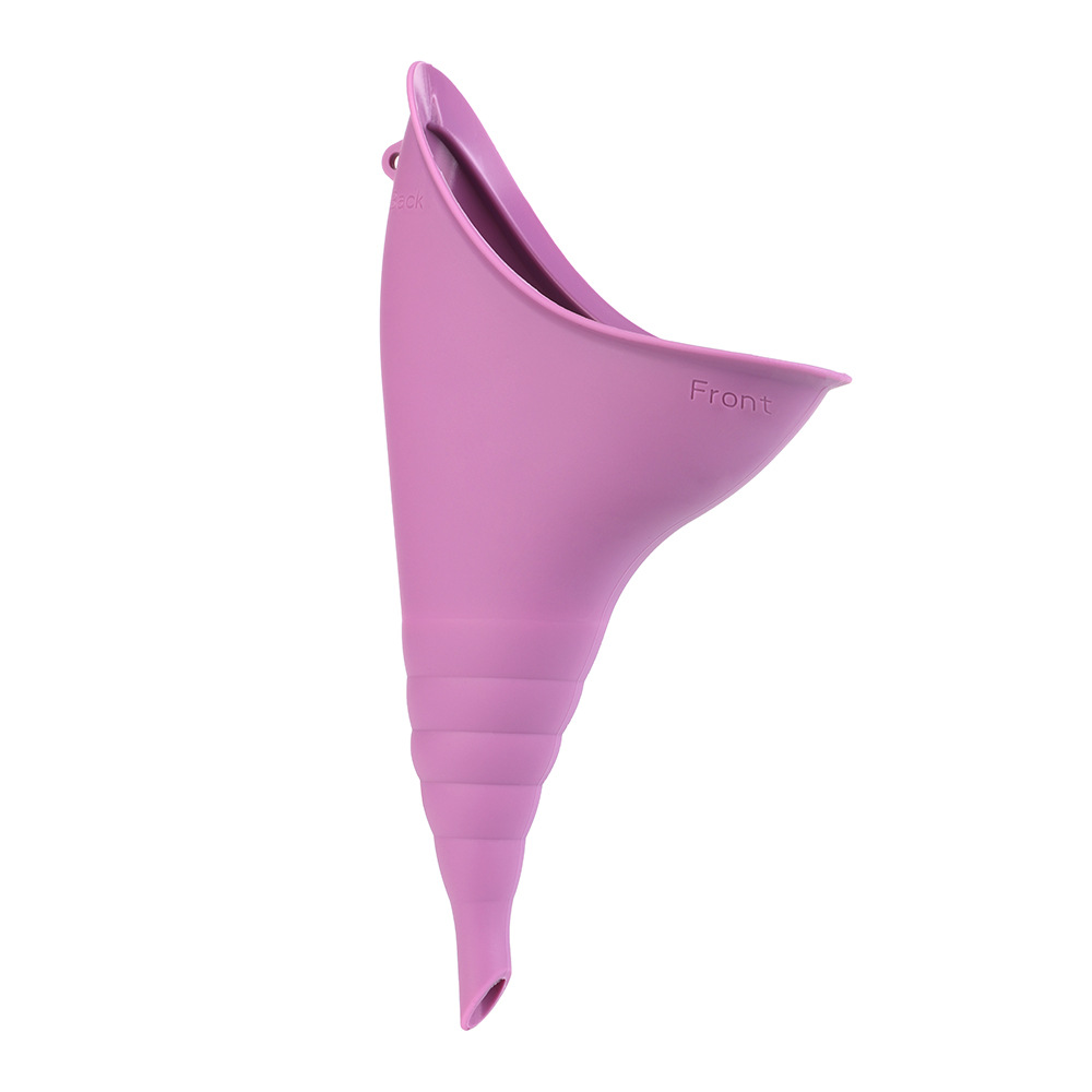 New portable silicone urinal for women's outdoor travel emergency urinal, foldable standing women's urinal Item Picture