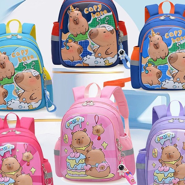 New children's schoolbags, cute kindergarten schoolbags, boys' and girls' backpacks, cute cartoon Kapipala hard shell bags details Picture