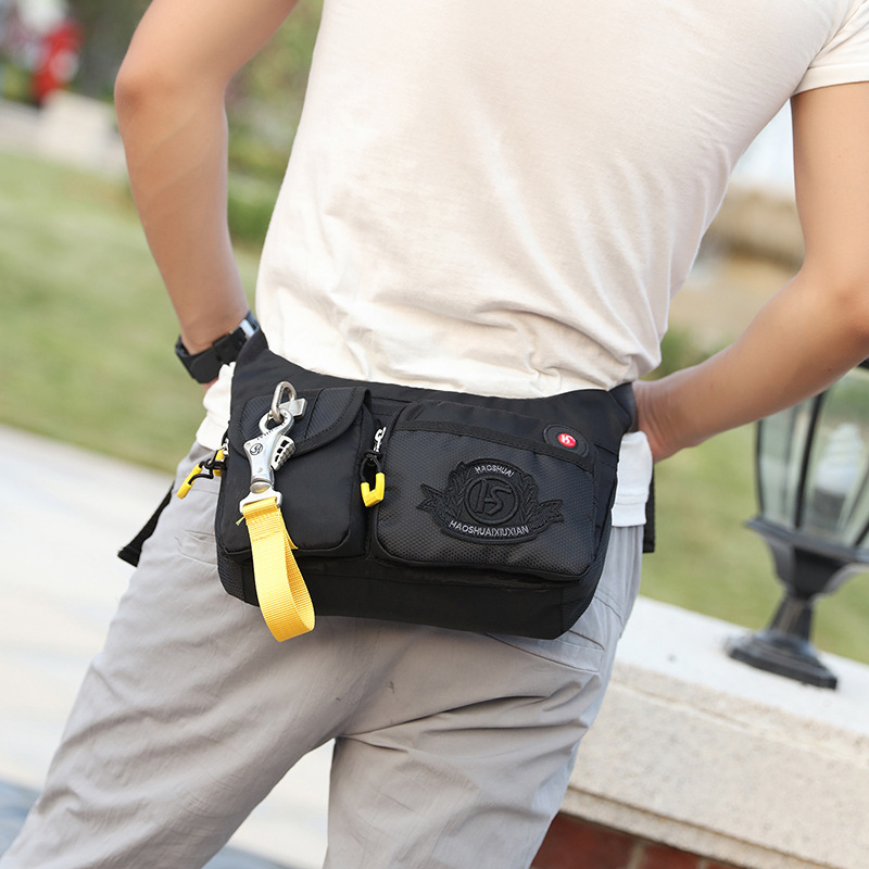 New cross-border crossbody bag, anti-theft multi-functional mobile phone bag, men's hiking crossbody bag, outdoor sports waist bag for men details Picture