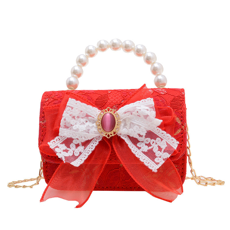Children's single-shoulder crossbody bag, fashionable and stylish princess, Korean version girls' bow chain bag, 2024 new style coin purse Item Picture