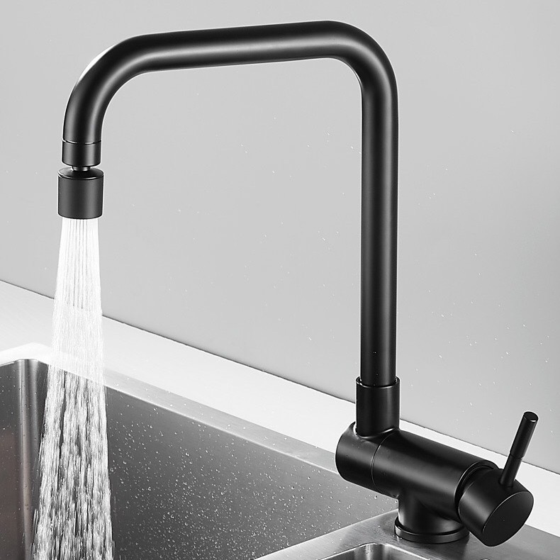 Black 304 stainless steel kitchen cold and hot water inward-opening window faucet, multi-functional foldable sink, rotating sink details Picture