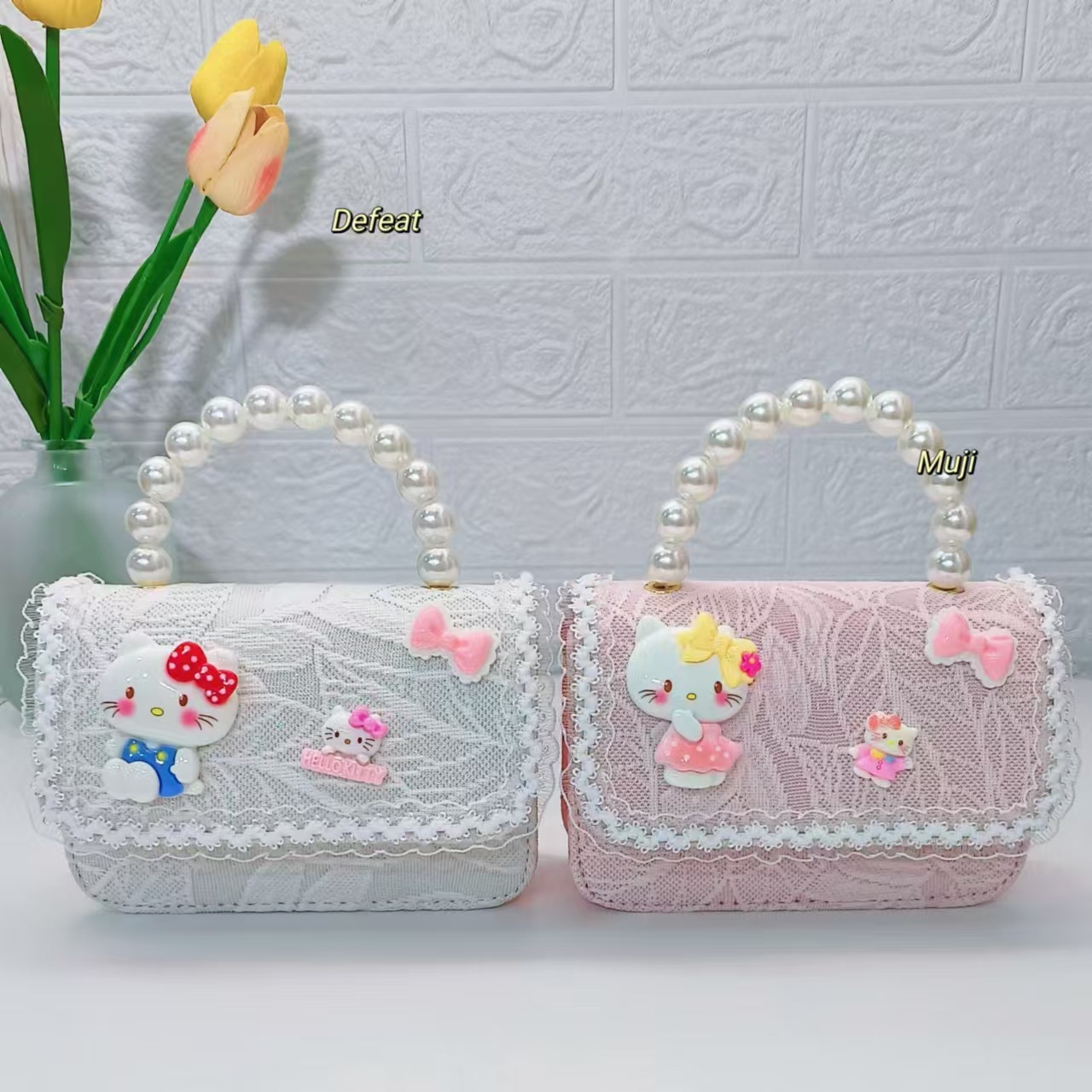 Pearl handbag, children's bag, little girl, princess bag, pearl handbag, chain bag, coin purse, single-shoulder crossbody bag Specification drawing