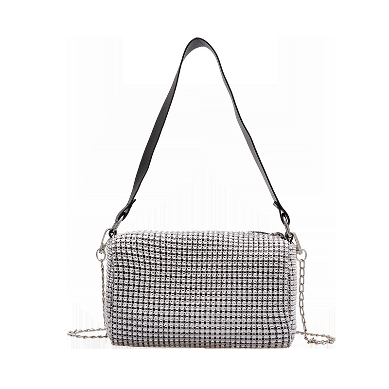 Popular makeup bags, hand-held women's bags, 2022 autumn and winter new style bags, women's fashion chain rhinestone single-shoulder crossbody bag Item Picture