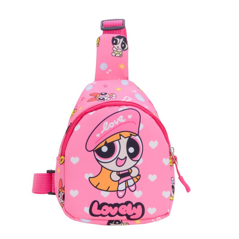 New cute children's chest bag, cartoon Flying girl police officer children's coin purse, cartoon boys' and girls' single-shoulder crossbody bag Item Picture