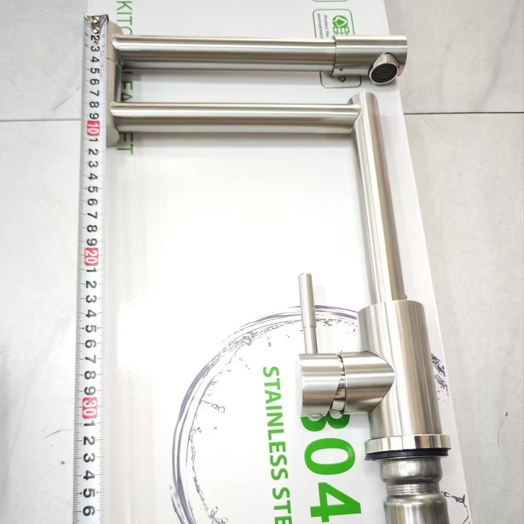 Wholesale kitchen faucets, cold and hot 304 stainless steel faucets, sink sinks, rotating and folding faucets from the manufacturer Specification drawing