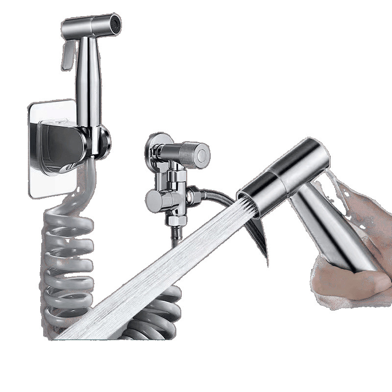 Non-disassembly Angle valve toilet spray gun set, bathroom companion flushing device, feminine washing device, household water gun, pressurized nozzle factory Item Picture