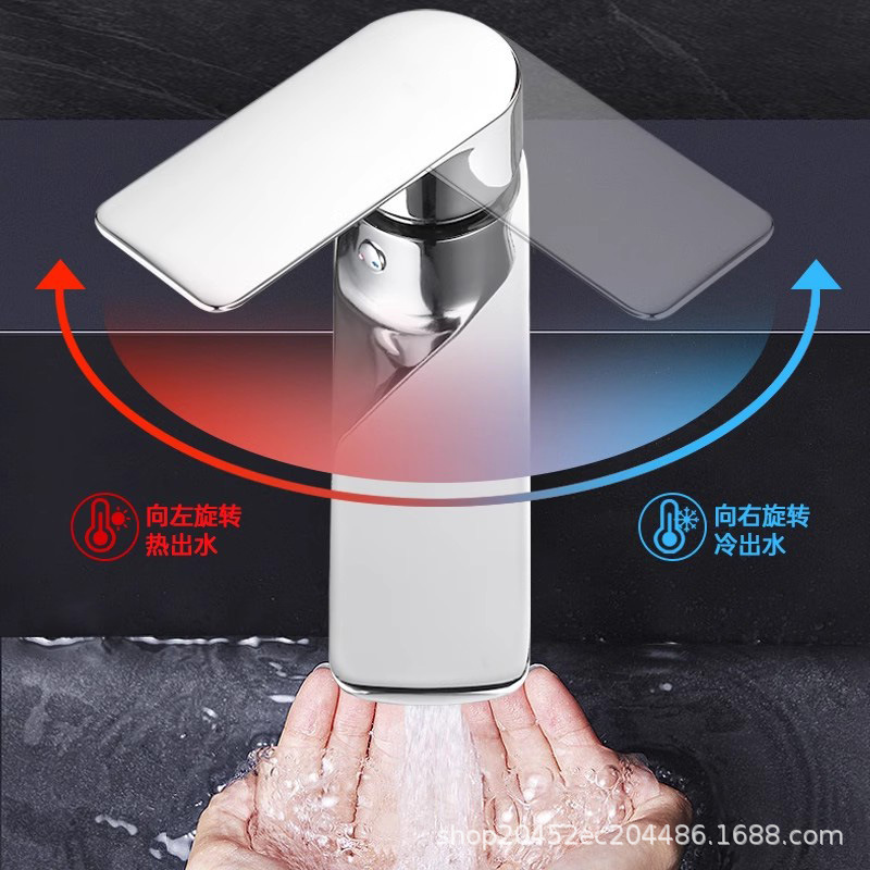 304 stainless steel faucet, washbasin, hot and cold household faucet, bathroom, washbasin, washbasin faucet Application Scenario