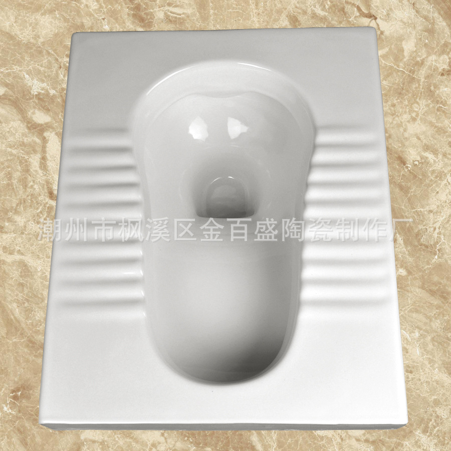 Ceramic squat toilet with water trap, direct sales from squat toilet manufacturer, toilet bowl, squat toilet, toilet bowl, Jinbaisheng Sanitary Ware 7225S details Picture