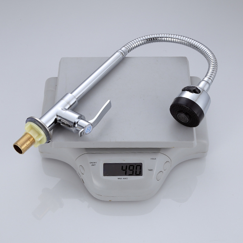 Single cold dish basin faucet, kitchen faucet, kitchen copper single cold faucet, copper faucet, universal tube, starting from one piece Application Scenario