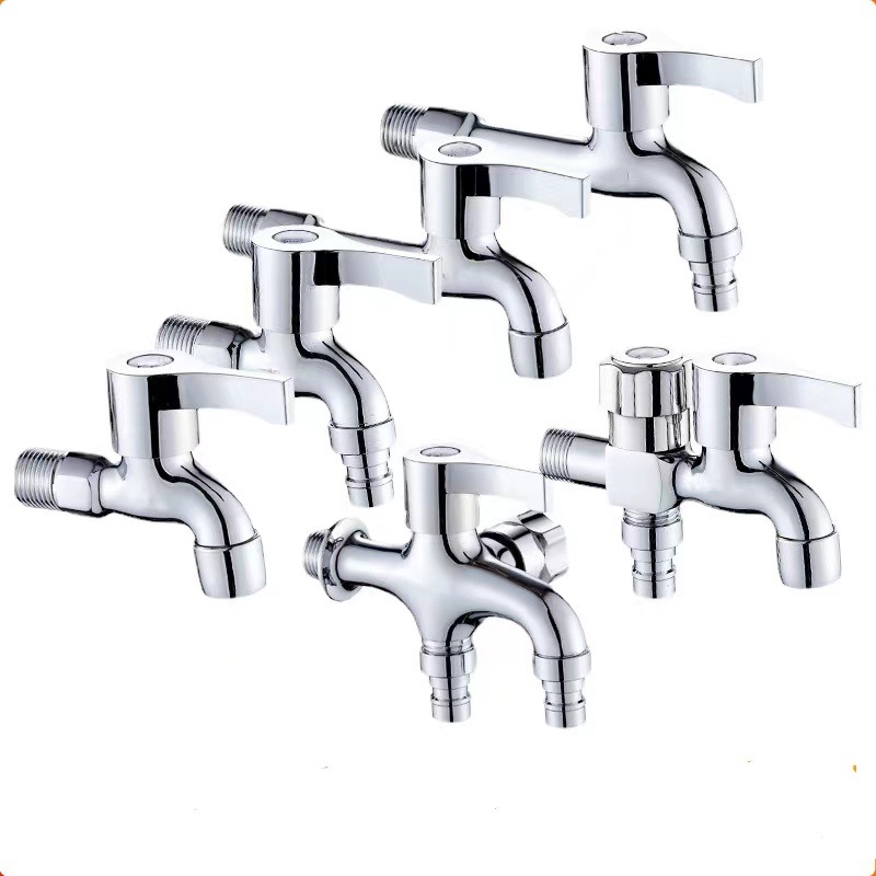 304 stainless steel faucet, household 4-point washing machine alloy faucet, copper double quick-opening mop sink, extended faucet Application Scenario