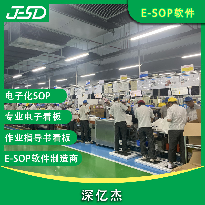 Shenyijie esop electronic Operation Instruction manual Process card Management System Paperless assembly line Kanban Application Scenario