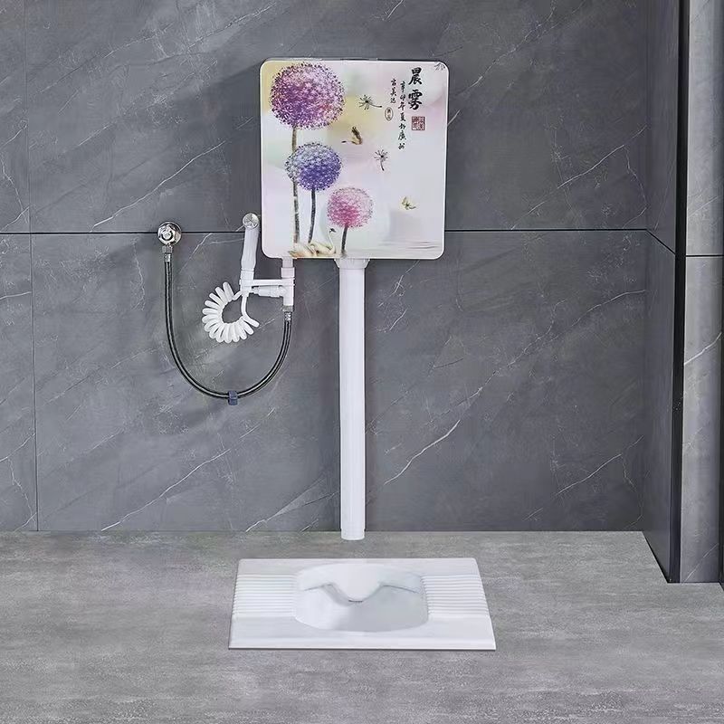 Ceramic pedal toilet flushing tank set, household squat toilet, squat toilet, anti-odor squat toilet Specification drawing