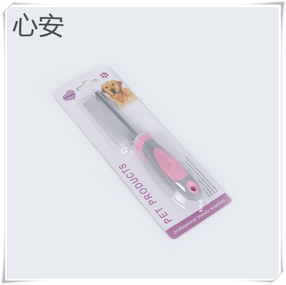Colorful pet comb, stainless steel single-row comb, dog hair brush, knot-opening comb, anti-knotting cat and dog pet supplies Application Scenario