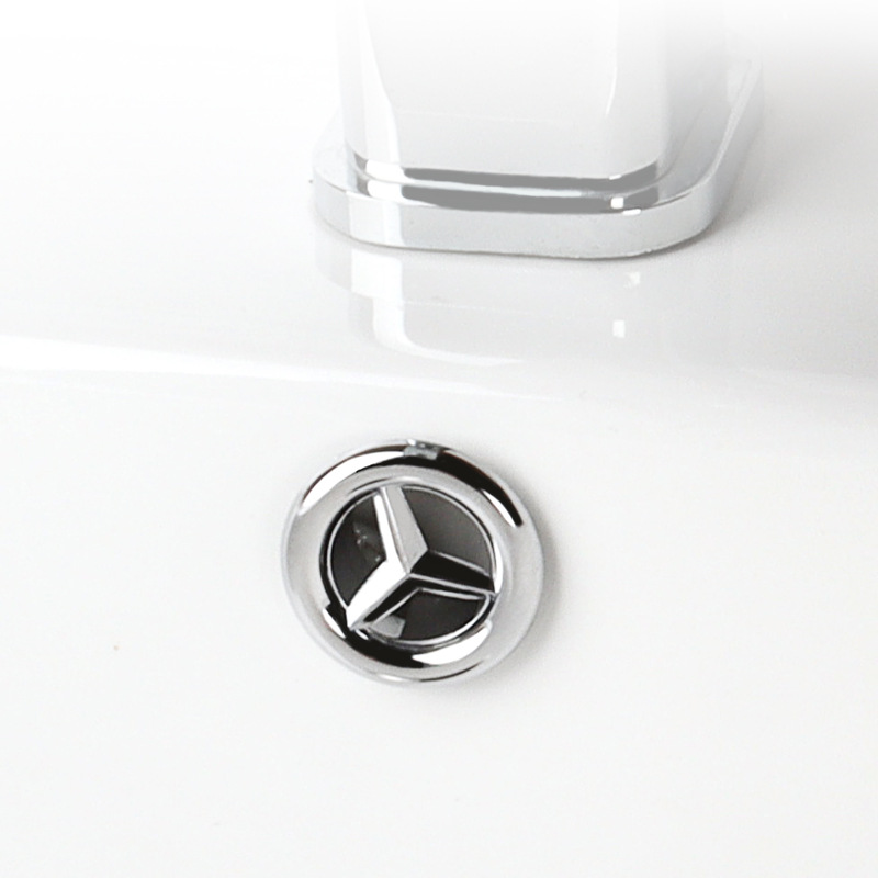 Washbasin overflow ring, column basin, countertop basin, decorative ring, overflow outlet ring net, Mercedes-Benz double-layer ring washbasin accessories details Picture