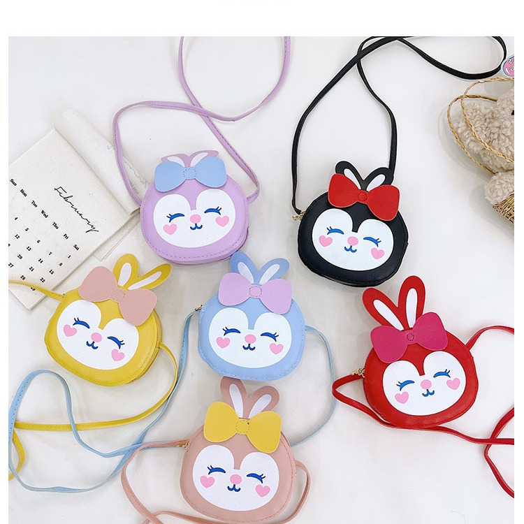 Cartoon rabbit children's bag, stylish, cute, soft and adorable, girlish, fashionable bag, small coin bag, trendy mini crossbody bag full figure