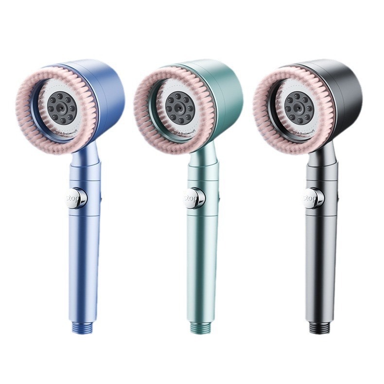 Five-speed pressurized shower head with a spray brush for home use, bathroom for bathing and showering, powerful pressurized showerhead, and filtered shower head Application Scenario