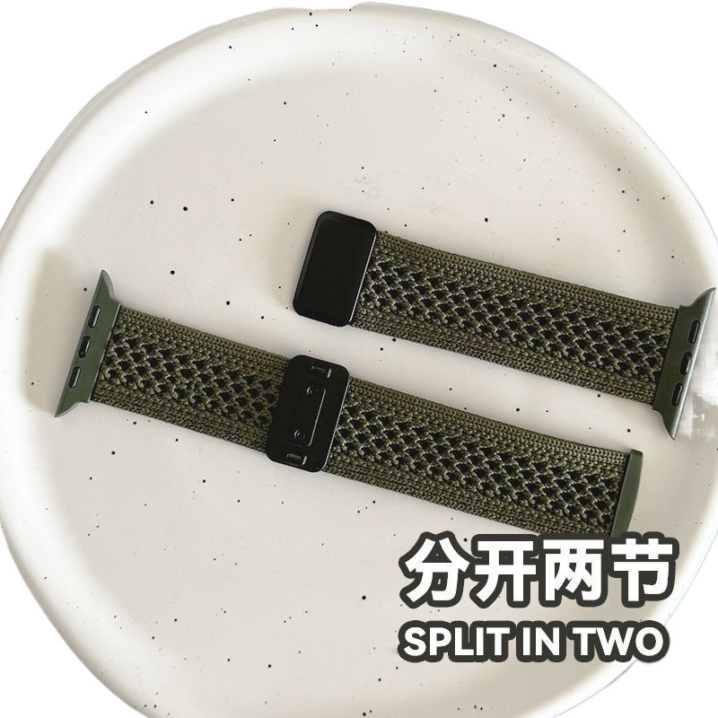 Suitable for applewatch10 Breathable knitted nylon woven magnetic clasp Apple SE Watch Autumn and Winter New Model 789 Item Picture
