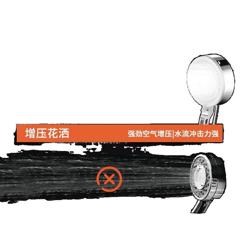 Pressurized filter showerhead, five-speed shower, hand spray, home bathroom, pressurized shower head set, AliExpress Item Picture