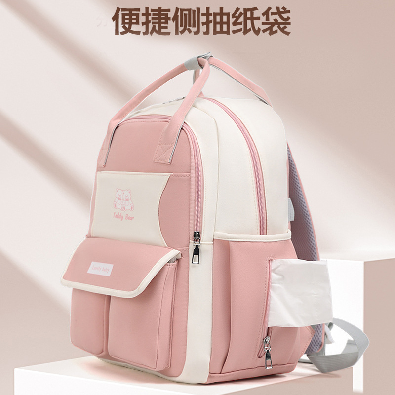 2025 New model student schoolbag, Mommy Bag, Baby Walking bag, multi-functional mother and baby bag, backpack, travel backpack details Picture